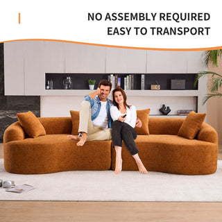 4 Seater Sofa With Fabric, 30D, 60 Hardness Full Sponge, 4 Pillow For Living Room, Home Furniture Sleeper Sectional Sofa For Apartment