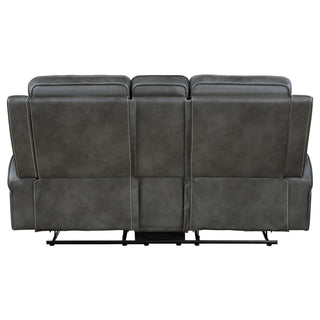 Forrest - Motion Reclining Loveseat With Console - Gray