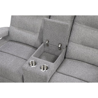 Isolde - Power Reclining Loveseat With LED Lighting - Gray