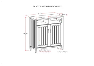 Lev - Medium Storage Cabinet - Smoky Brown