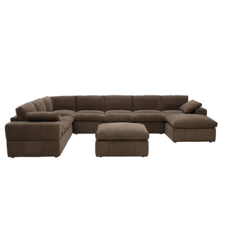 Sectional, Large Arms, Toss Pillows Included