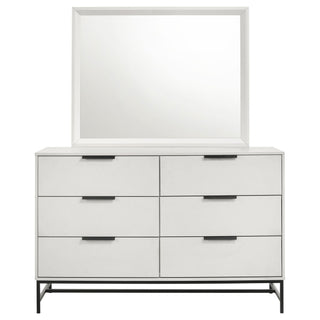 Taraval - 6 Drawer Dresser With Mirror - White