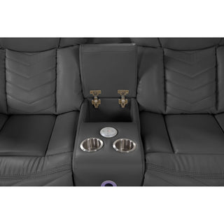 Challenger - Recliner Sectional Sofa, Built In USB, C Ports & Bluetooth