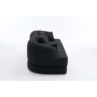 Foldable Sofa Bed, Boneless Couch Convertible Sleeper With 4 Pillows