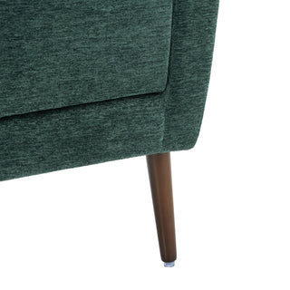 Modern Accent Chair, Arm Chairs For Living Room, Upholstered Mordern Armchair, Comfy Soft Padded Lounge Chair In Small Space, Bedroom, With Pillow, Solid Wood Leg
