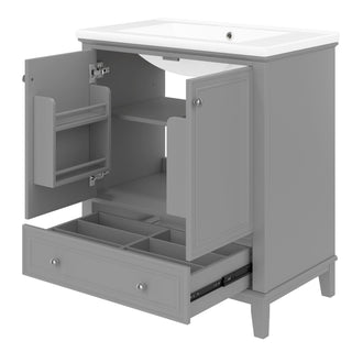 Modern Bathroom Vanity With Sink Combo, Doors And Drawer
