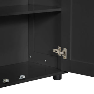 Storage Cabinet With Adjustable Shelves, 2 Doors, Rectangle Design For Bathroom