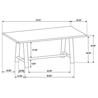 Lytton - Dining Table - Brown Oak