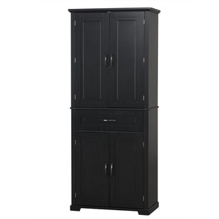 Bathroom Storage Cabinet With Doors And Drawer, Adjustable Shelf