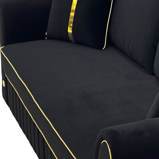 Sofa With Rolled Arms, 3 Seater Couch, Living Room Accent