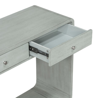 Console Table With 3 Drawers And Display Shelf