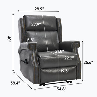 Manual Recliner Chair  With Heavy Duty Motion Mechanism, 8 Vibrating Nodes And 3 Massage Modes For Living Room