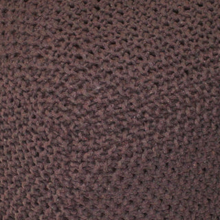 Semi Rounded Pouf, Cable Knitted, Perfect Seating