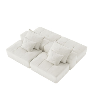 Modern Oversized Diy Combination Modular Sectional Sofa With Pillows