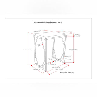 Selma - Handcrafted Metal And Wood Accent Table