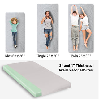 Memory Foam Camping Mattress, Foldable, Portable Comfort With Water Resistant Cover