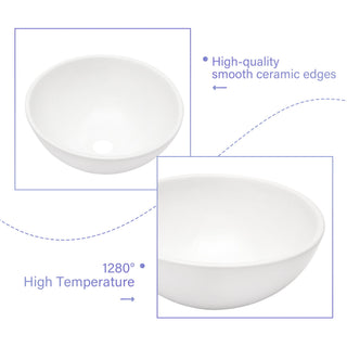 Modern Ceramic Circular Vessel Bathroom Sink