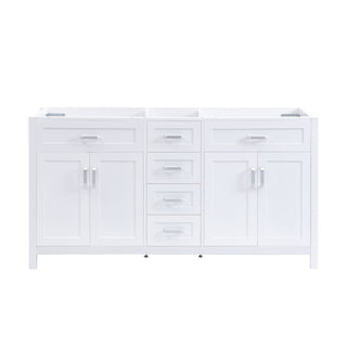 Bathroom Vanity Cabinet Only, Soft Close Doors & Drawers, 4 Drawers & 2 Double Door Cabinets - White