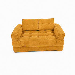 2 Seater Modular Corduroy Sofa With Chaise Lounge For Living Room