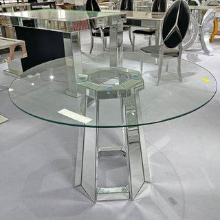 Round Dining Table For Kitchen - Silver