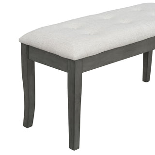Dining Table Set With 4 Upholstered Chairs And Bench