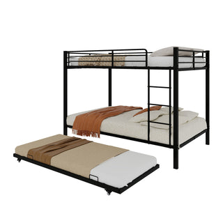 Bunk Bed For Kids, Convertible Frame With Ladders & Guardrail