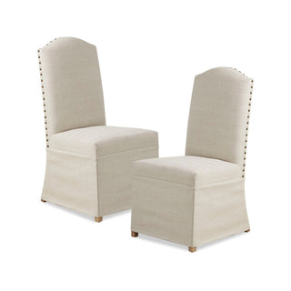 Dining Chair With Skirts (Set of 2) - Beige