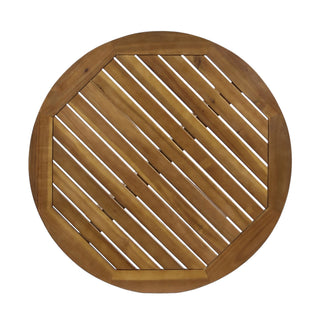 Stamford - Outdoor Bistro Table Acacia Wood X - Base - Teak