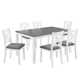 Kitchen Dining Set, Rectangular Dining Table & Upholstered Chairs