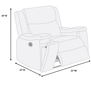 Modern Manual Motion Living Room Set With Hidden Cup Holders
