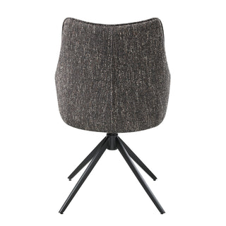 Malika - Side Chair With Swivel (Set of 2) - Brown Gray