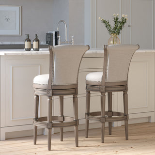 Swivel Barstool With High-Back