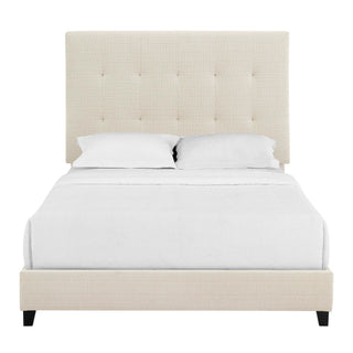 Tufted Upholstered Headboard Platform Bed