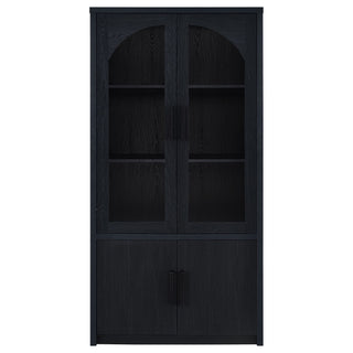 Shayne - 4 Door Display Cabinet With LED Lighting - Black