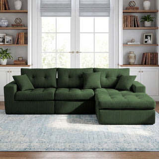 Corner Chaise L-Shaped Sectional Sofa Bed