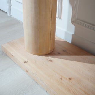 Double Cylinder Base Console Table For Living Room - Multi