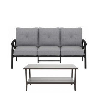 Patio Furniture Set With Coffee Table And Cushions For Backyard