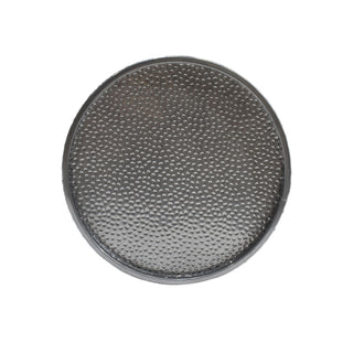 Modern Round Accent Table With Hammered Surface