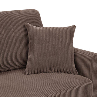 Upholstered Loveseat With Arms And Pillows
