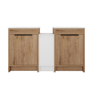 Freestanding Bathroom Vanity & Sink, Storage Cabinets, Soft Closing Doors