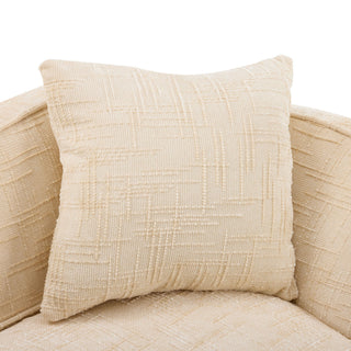 Curved 2 Person Compress Sofa With Armrests, Includes Pillows
