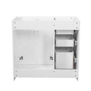 Retro Style Bathroom Vanity, 3 Drawers & Soft Closing Doors