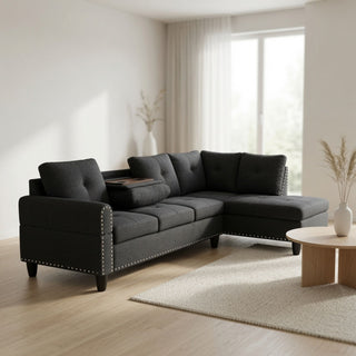 L - Shaped Sectional Sofa With Movable Left Chaise