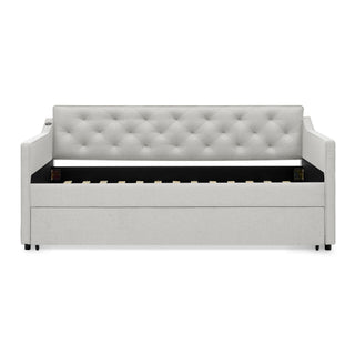 Daybed With Pop Up Trundle And USB Charging Armrest