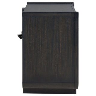 Bangor - 2 Drawer LED Nightstand With USB - Black