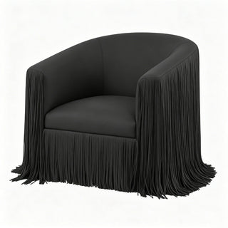 Isle - Swivel Chair With Fringe Accent