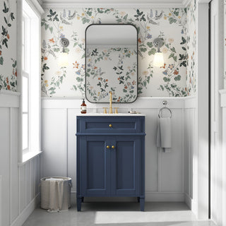 Modern Bathroom Vanity With Tip-Out Drawer And Soft-Close Hinges