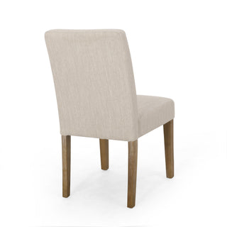 Contemporary Dining Chair With Upholstered Seating And Tapered Legs