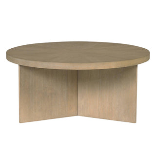 Round Coffee Table With Solid Veneer Top