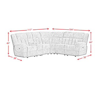 Santorini - 6 Piece Motion Sectional Set